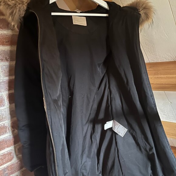 Soia & Kyo Authentic Down Coat/Parka w Detachable Real Fur – Black - Picture 8 of 13